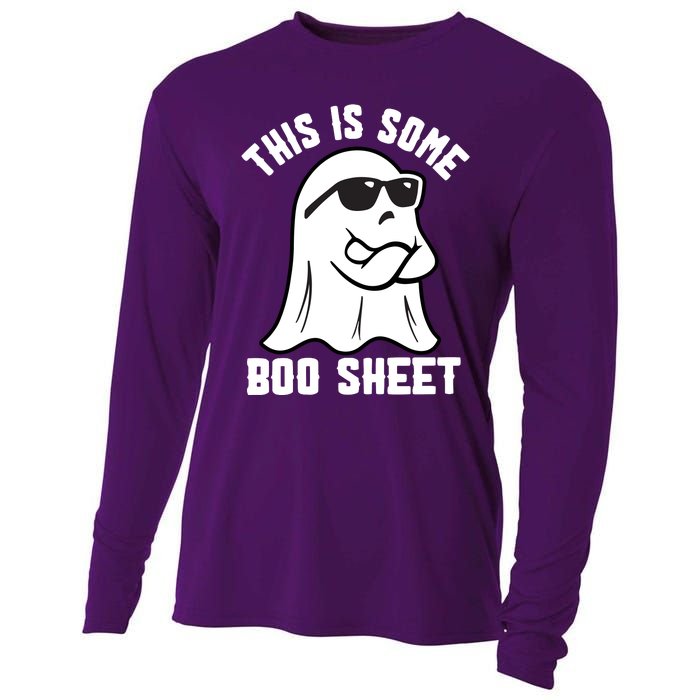 This Is Some Boo Sheet Funny Halloween Ghost Cooling Performance Long Sleeve Crew