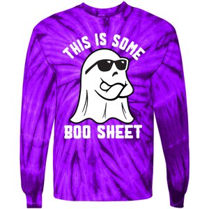 This Is Some Boo Sheet Funny Halloween Ghost Tie-Dye Long Sleeve Shirt