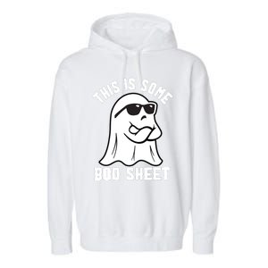 This Is Some Boo Sheet Funny Halloween Ghost Garment-Dyed Fleece Hoodie