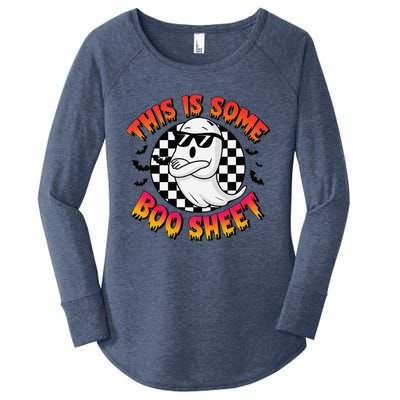 This Is Some Boo Sheet Ghost Halloween Women's Perfect Tri Tunic Long Sleeve Shirt