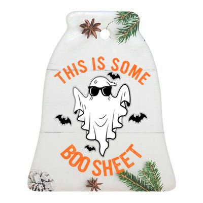 This Is Some Boo Sheet Halloween Costume Ceramic Bell Ornament