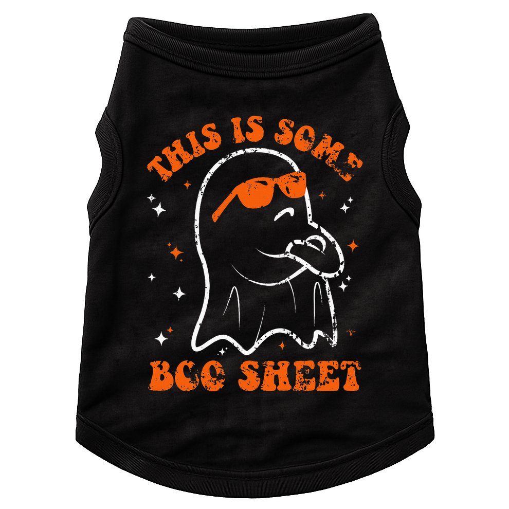 This Is Some Boo Sheet Funny Ghost Halloween Costume Retro Doggie Tank