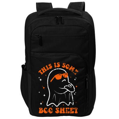 This Is Some Boo Sheet Funny Ghost Halloween Costume Retro Impact Tech Backpack