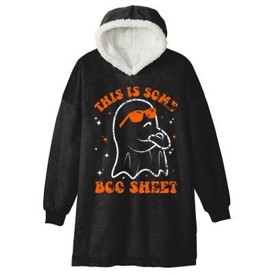 This Is Some Boo Sheet Funny Ghost Halloween Costume Retro Hooded Wearable Blanket
