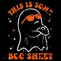 This Is Some Boo Sheet Funny Ghost Halloween Costume Retro 7-Panel Snapback Hat