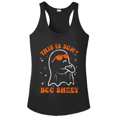This Is Some Boo Sheet Funny Ghost Halloween Costume Retro Ladies PosiCharge Competitor Racerback Tank