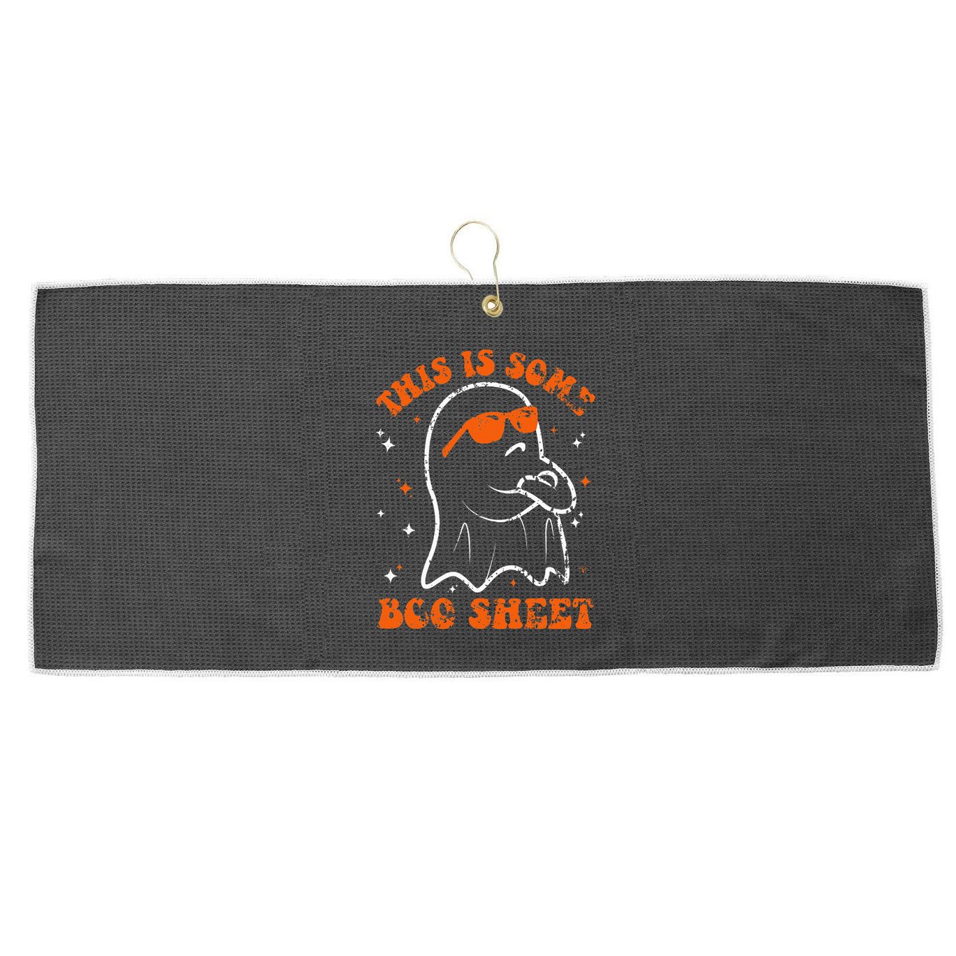 This Is Some Boo Sheet Funny Ghost Halloween Costume Retro Large Microfiber Waffle Golf Towel