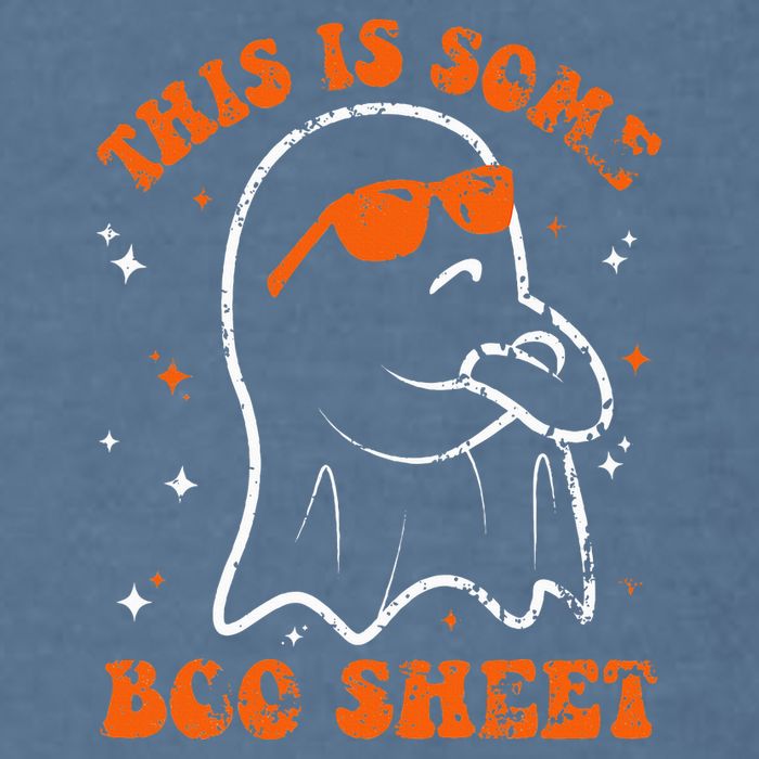 This Is Some Boo Sheet Funny Ghost Halloween Costume Retro Garment-Dyed Sweatshirt