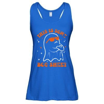 This Is Some Boo Sheet Funny Ghost Halloween Costume Retro Ladies Essential Flowy Tank