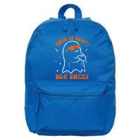 This Is Some Boo Sheet Funny Ghost Halloween Costume Retro 16 in Basic Backpack