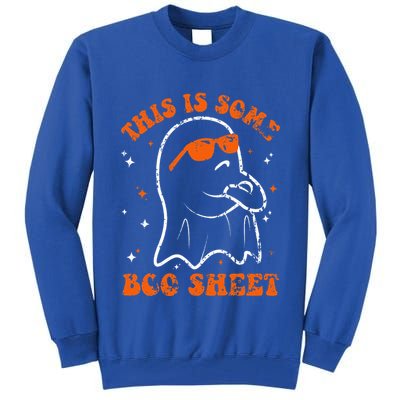 This Is Some Boo Sheet Funny Ghost Halloween Costume Retro Tall Sweatshirt