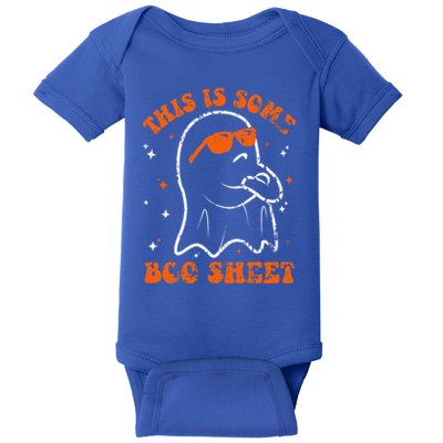 This Is Some Boo Sheet Funny Ghost Halloween Costume Retro Baby Bodysuit