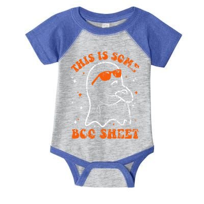 This Is Some Boo Sheet Funny Ghost Halloween Costume Retro Infant Baby Jersey Bodysuit