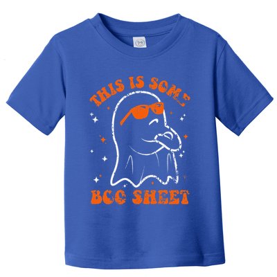 This Is Some Boo Sheet Funny Ghost Halloween Costume Retro Toddler T-Shirt
