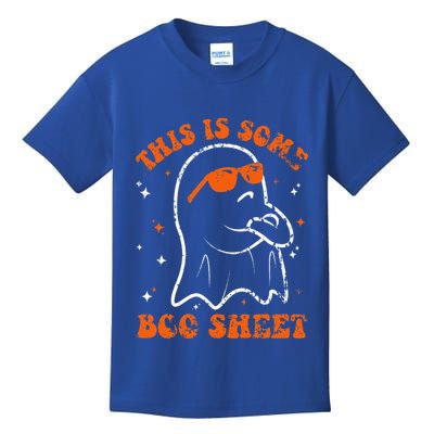This Is Some Boo Sheet Funny Ghost Halloween Costume Retro Kids T-Shirt