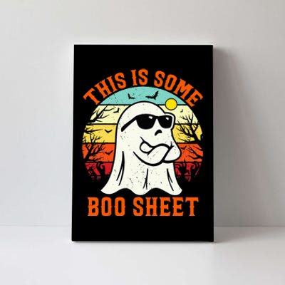 This Is Some Boo Sheet Ghost Retro Halloween Funny Halloween Canvas