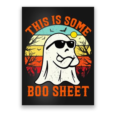 This Is Some Boo Sheet Ghost Retro Halloween Funny Halloween Poster