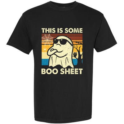 This Is Some Boo Sheet Ghost Retro Funny Halloween Garment-Dyed Heavyweight T-Shirt