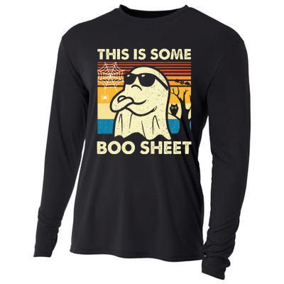 This Is Some Boo Sheet Ghost Retro Funny Halloween Cooling Performance Long Sleeve Crew