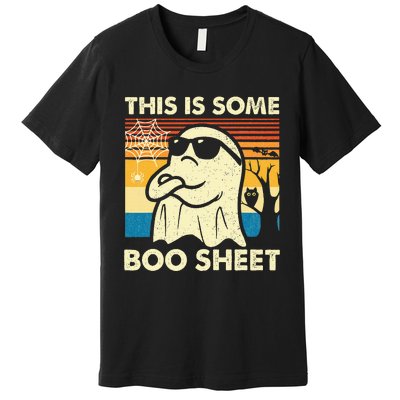 This Is Some Boo Sheet Ghost Retro Funny Halloween Premium T-Shirt