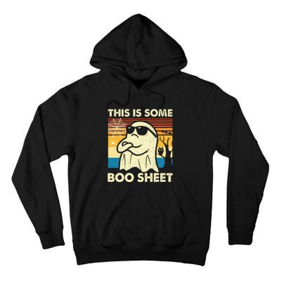 This Is Some Boo Sheet Ghost Retro Funny Halloween Tall Hoodie