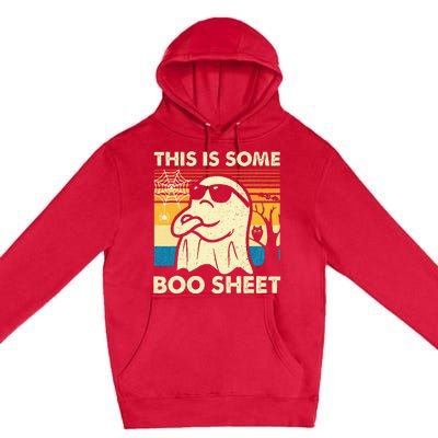 This Is Some Boo Sheet Ghost Retro Funny Halloween Premium Pullover Hoodie