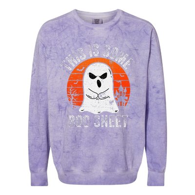 This Is Some Boo Sheet Ghost Halloween Costume Colorblast Crewneck Sweatshirt