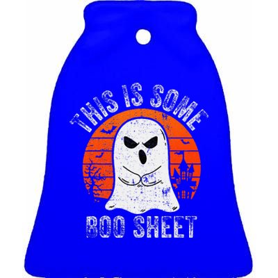 This Is Some Boo Sheet Ghost Halloween Costume Ceramic Bell Ornament