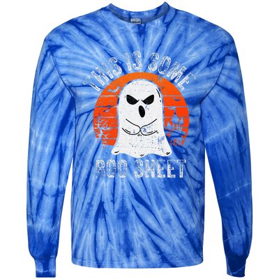 This Is Some Boo Sheet Ghost Halloween Costume Tie-Dye Long Sleeve Shirt