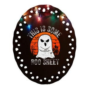 This Is Some Boo Sheet Ghost Halloween Costume Ceramic Oval Ornament