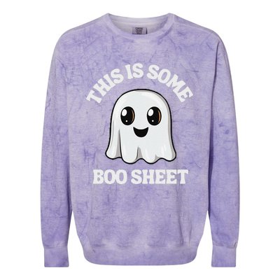 This Is Some Boo Sheet Ghost Retro Cute Halloween Colorblast Crewneck Sweatshirt