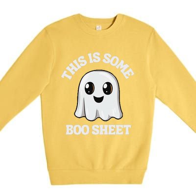 This Is Some Boo Sheet Ghost Retro Cute Halloween Premium Crewneck Sweatshirt