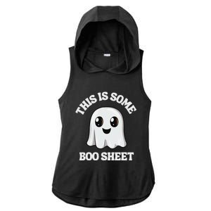 This Is Some Boo Sheet Ghost Retro Cute Halloween Ladies PosiCharge Tri-Blend Wicking Draft Hoodie Tank