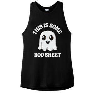 This Is Some Boo Sheet Ghost Retro Cute Halloween Ladies PosiCharge Tri-Blend Wicking Tank