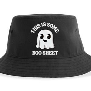 This Is Some Boo Sheet Ghost Retro Cute Halloween Sustainable Bucket Hat