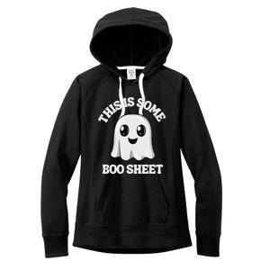 This Is Some Boo Sheet Ghost Retro Cute Halloween Women's Fleece Hoodie