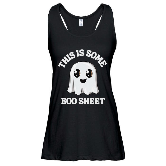 This Is Some Boo Sheet Ghost Retro Cute Halloween Ladies Essential Flowy Tank