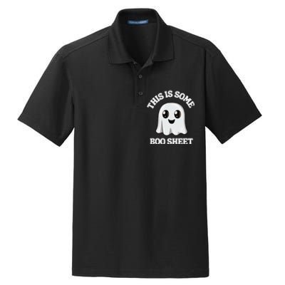 This Is Some Boo Sheet Ghost Retro Cute Halloween Dry Zone Grid Polo