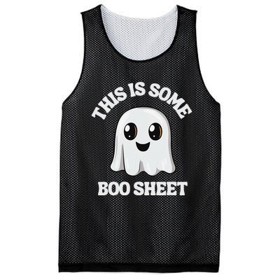 This Is Some Boo Sheet Ghost Retro Cute Halloween Mesh Reversible Basketball Jersey Tank