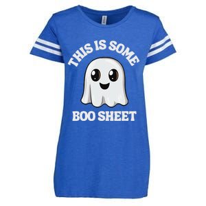 This Is Some Boo Sheet Ghost Retro Cute Halloween Enza Ladies Jersey Football T-Shirt