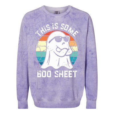 This Is Some Boo Sheet Halloween Ghost Funny Gifts Colorblast Crewneck Sweatshirt