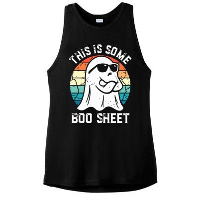 This Is Some Boo Sheet Halloween Ghost Funny Gifts Ladies PosiCharge Tri-Blend Wicking Tank