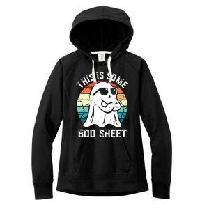 This Is Some Boo Sheet Halloween Ghost Funny Gifts Women's Fleece Hoodie