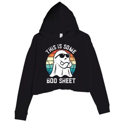 This Is Some Boo Sheet Halloween Ghost Funny Gifts Crop Fleece Hoodie