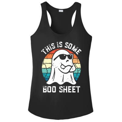 This Is Some Boo Sheet Halloween Ghost Funny Gifts Ladies PosiCharge Competitor Racerback Tank