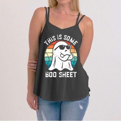 This Is Some Boo Sheet Halloween Ghost Funny Gifts Women's Strappy Tank