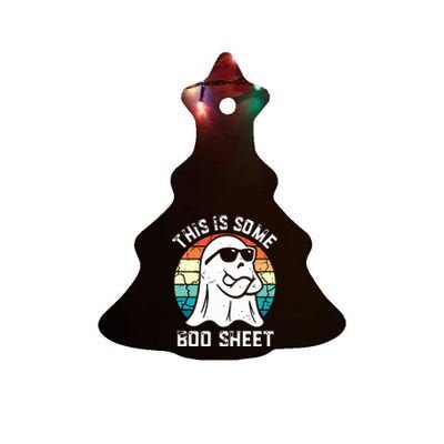 This Is Some Boo Sheet Halloween Ghost Funny Gifts Ceramic Tree Ornament