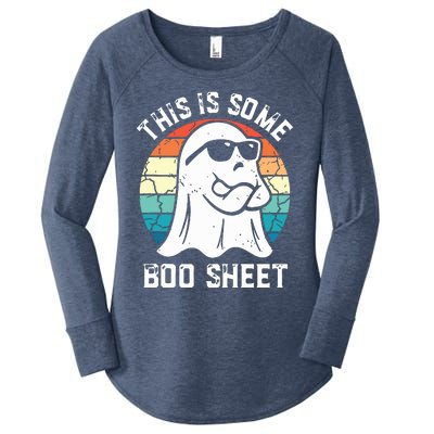 This Is Some Boo Sheet Halloween Ghost Funny Gifts Women's Perfect Tri Tunic Long Sleeve Shirt