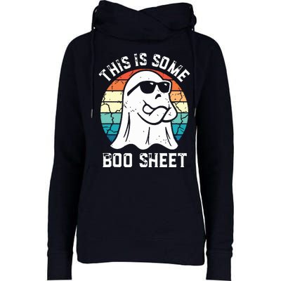 This Is Some Boo Sheet Halloween Ghost Funny Gifts Womens Funnel Neck Pullover Hood