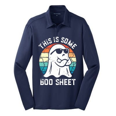 This Is Some Boo Sheet Halloween Ghost Funny Gifts Silk Touch Performance Long Sleeve Polo